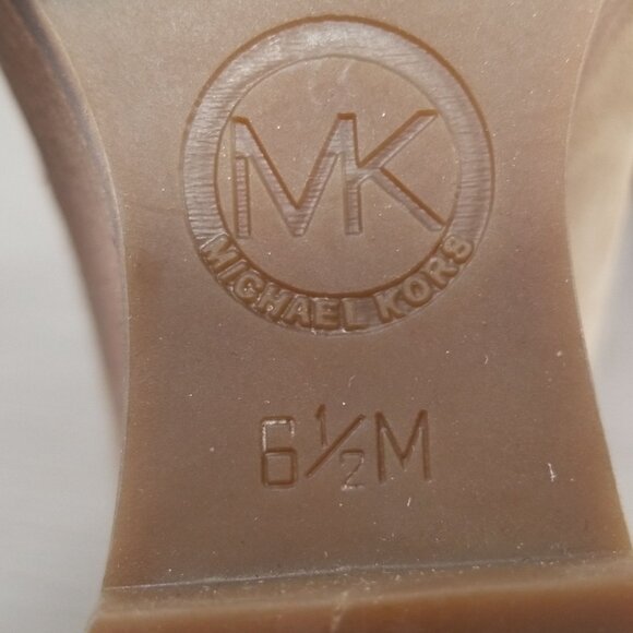 Michael Kors Piper Lace-Up Wedge, Dark Khaki Suede Womens Size 6.5 M - Picture 12 of 13
